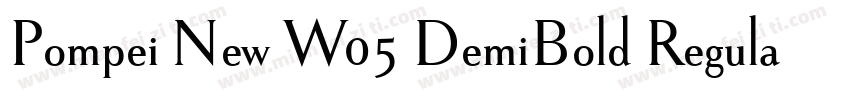 Pompei New W05 DemiBold Regular字体转换